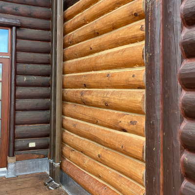 Finition de maison en bois rond - PROBOIS™ - Spécialistes en entretien ...